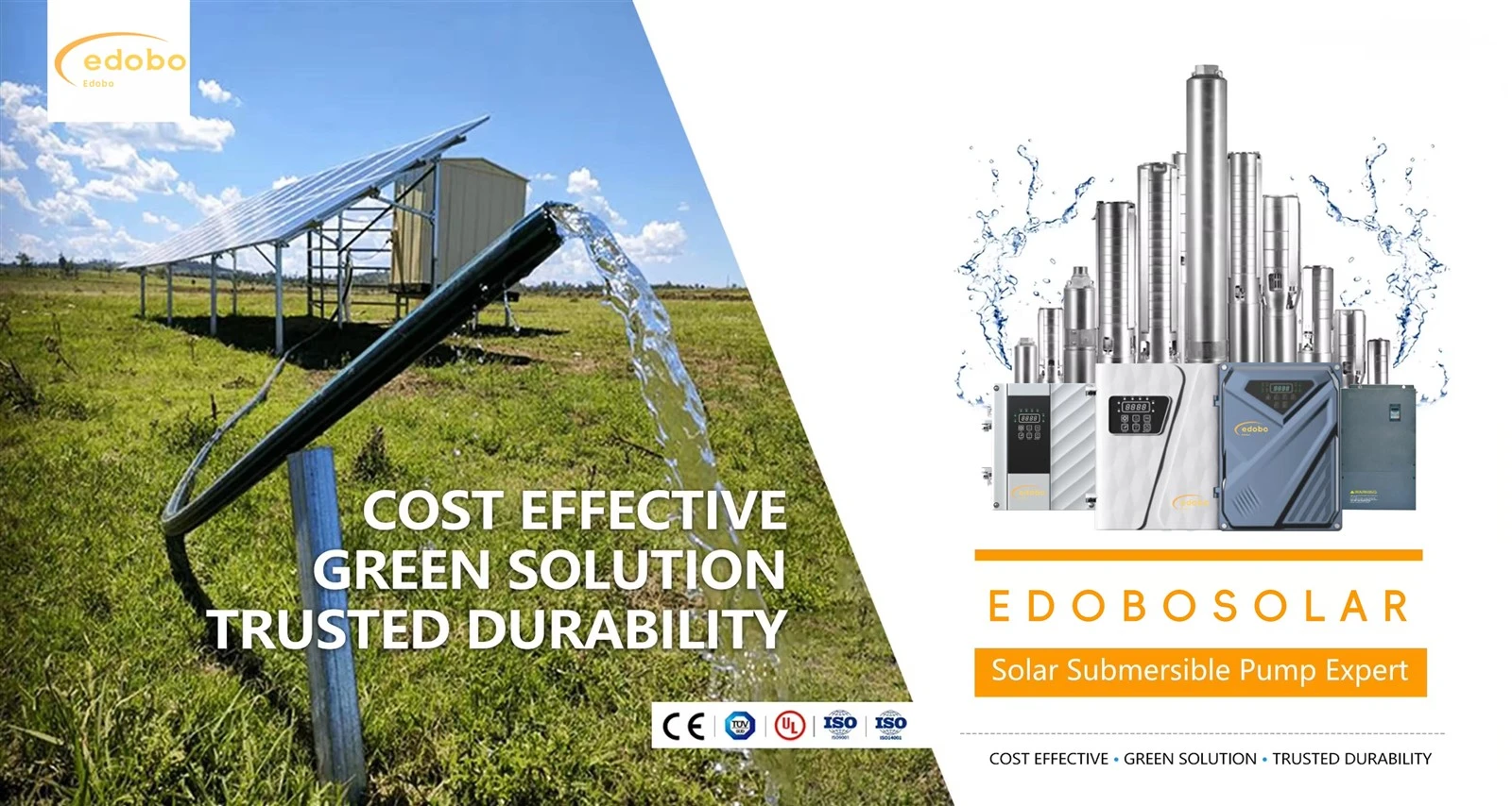2Hp solar electric water pump