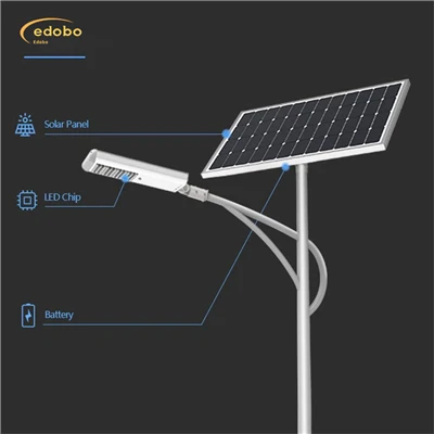 リチウム電池ソーラー街路灯が付いている LED 街路灯